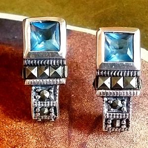 RARE Silpada Sterling Silver & Marcasite Earrings